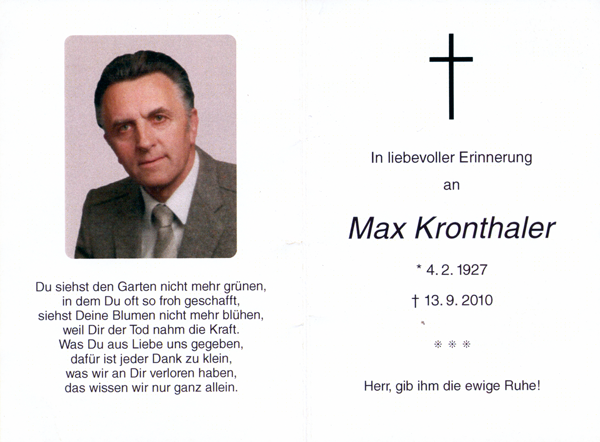 Max Kronthaler Sen
